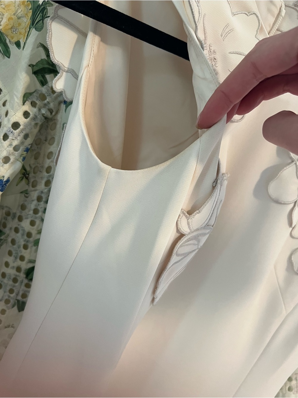 Cleo Appliqué Sleeveless Midi Dress - Vanilla - Picture 10 of 11